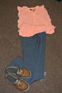 Shirt and pants are from Maurices.